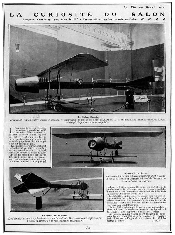 Самолети, конструирани от А. Коанда