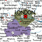Карта на административното деление на голям Лондон. Илюстрация: offnews.bg