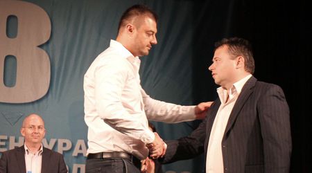 Снимка: Даниел Георгиев и Бареков. Снимка: в. "Дневник"