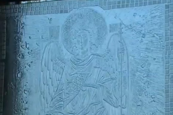 Икона в новопостроения храм, детайл