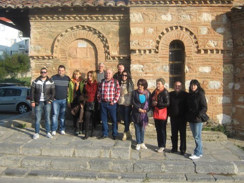 Поклонниците пред българска черква в Гърция