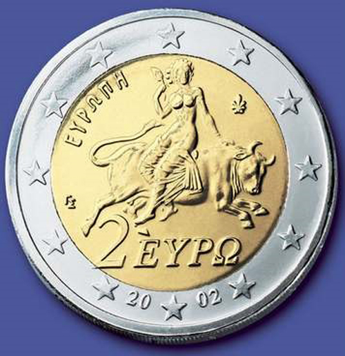 Гръцката монета от 2 евро