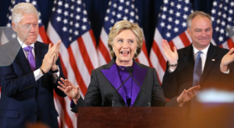Presidential election loser Democrat Hillary Clinton