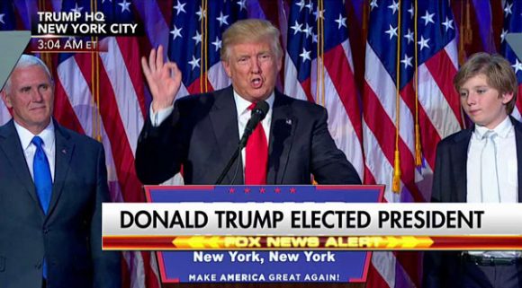 President-elect Donald Trump giving his victory speech (Twitter Read more at http://www.wnd.com/2016/11/signs-of-divine-intervention-in-trump-victory/#ZVfKBvtb4ksmEYHQ.99