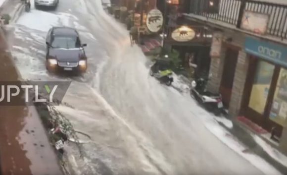 Циклонът "Медуза" заля с вода полуостров Халкидики