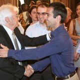 Лауреати на фондация "Миню Балкански" с проф. Минко Балкански